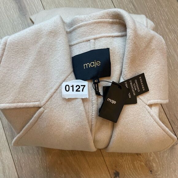 MAJE 
Gwenn Trench Coat - Ecru - Picture 9 of 11